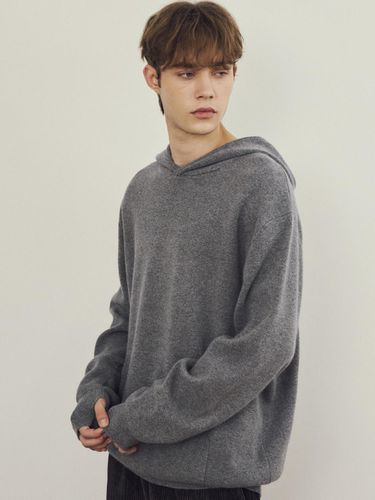 Fingerhole Wool Knit Hoodie - WEDNESDAY OASIS - Modalova