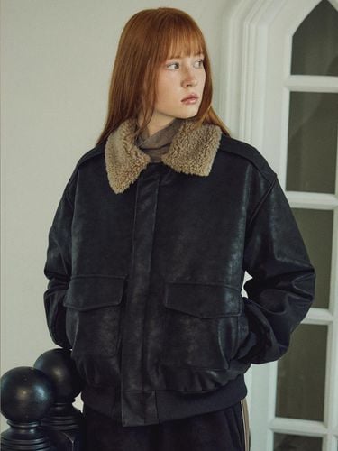 Shearling Winter Vegan Suede Mustang Quilted Jacket [] - WEDNESDAY OASIS - Modalova