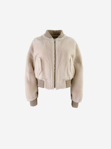 REVERSIBLE LAMBSKIN BOMBER - BEIGE - LA KOSMO - Modalova