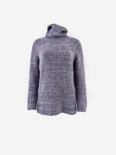 BOUCLE HIGHNECK KNITWEAR - PURPLE - LA KOSMO - Modalova