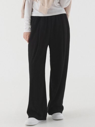 One chin wide bony knit pants (black) - PIANER - Modalova