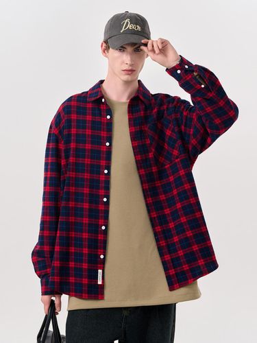 MAN Standard Tartan Checkered Shirt [RED] - GENERAL IDEA - Modalova