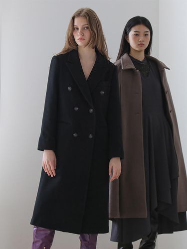 So close] Minimal tailored wool coat - CAHIERS - Modalova