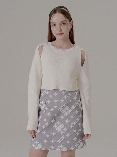 Jacquard Fur Skirt - GRAY - freeang - Modalova