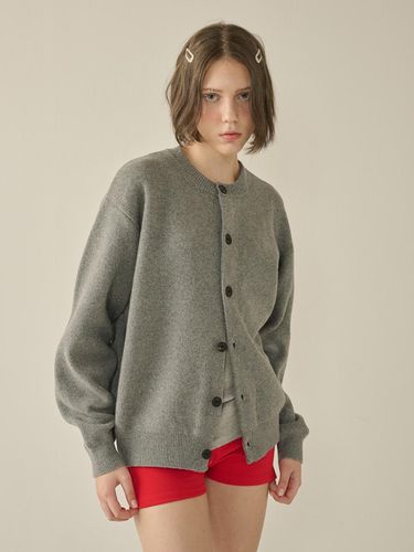 Herrash Round Neck Cardigan_Gray_W - KINETO - Modalova