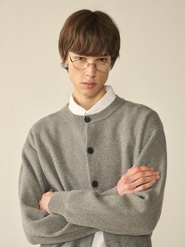 Herrash Round Neck Cardigan_Gray - KINETO - Modalova