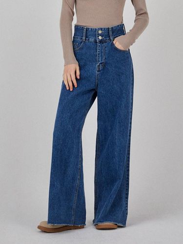 Bold Wide Denim Pants - Lapli - Modalova