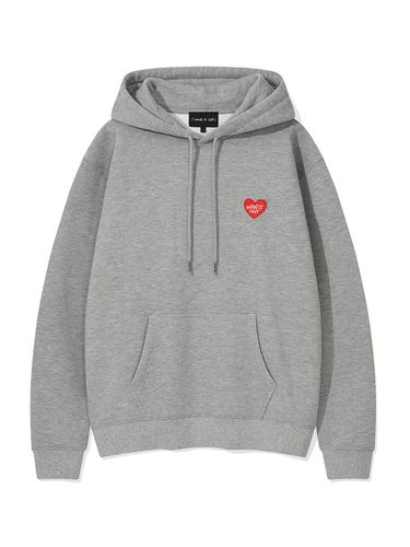 Heart Wappen Fleece-Lined Hooded Gray - Wacky Willy - Modalova