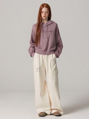 Women's brushed cotton wide cargo pants - bensherman - Modalova