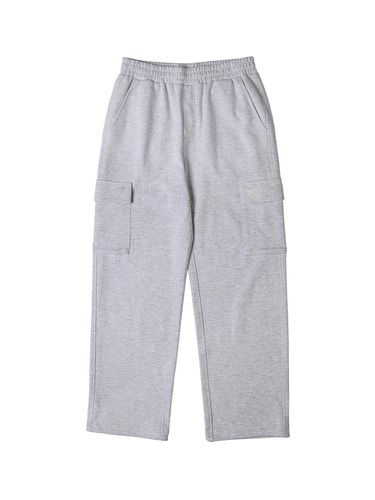 Cargo semi-wide BANDING pants MELANGE GREY - ready4next - Modalova