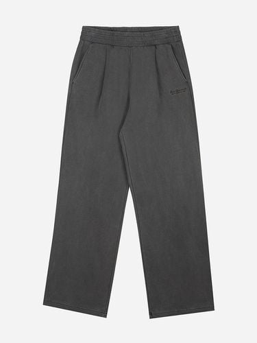 Bare pigment washed semi-wide tuck pants - bensherman - Modalova