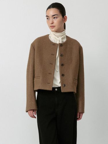 Wool Button Jacket_Brown - RRACE - Modalova