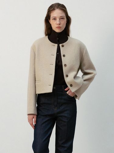 Wool Button Jacket_Beige - RRACE - Modalova