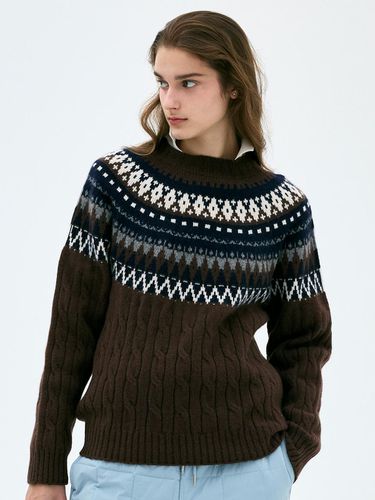 FW ] Fair Isle Sweater (Brown) - CLOVE - Modalova