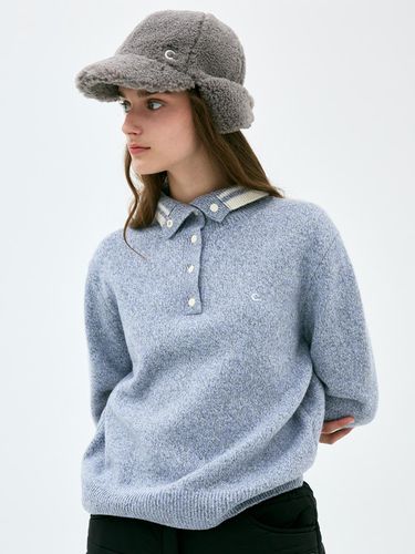 FW ] Snap Button Pullover (Sky Blue) - CLOVE - Modalova