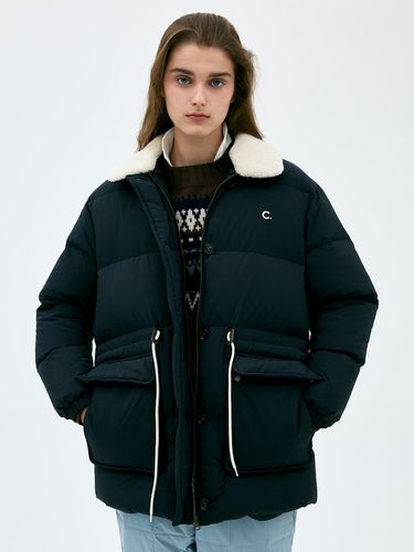 FW ] Collar Down Jacket (Dark Navy) - CLOVE - Modalova