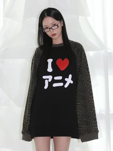 I LOVE ANIME Raglan Sweatshirt - CLUT STUDIO - Modalova