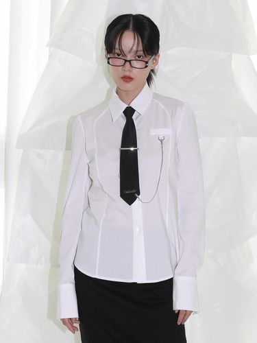 Necktie Chain Shirt - WHITE - CLUT STUDIO - Modalova