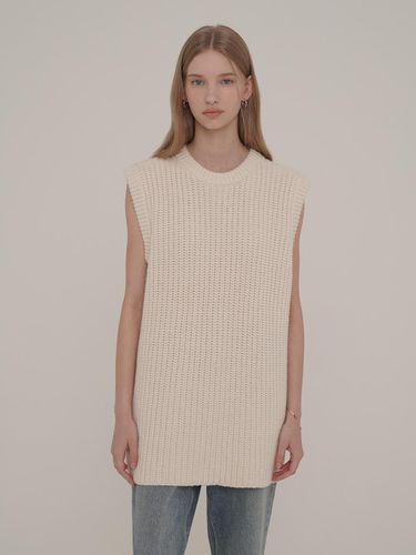 RIBBED KNIT VEST - GRE1SCALE - Modalova