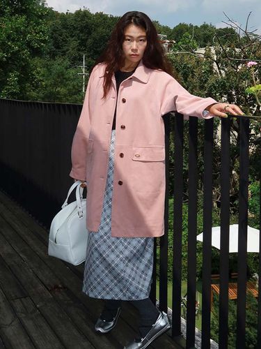 Thick suede half coat_Pink - HOKUSPOKUS - Modalova