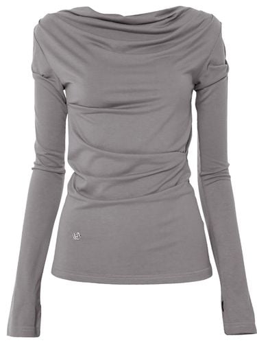 Drape Long Sleeve (FL - 146_Gray) - FLARE UP - Modalova