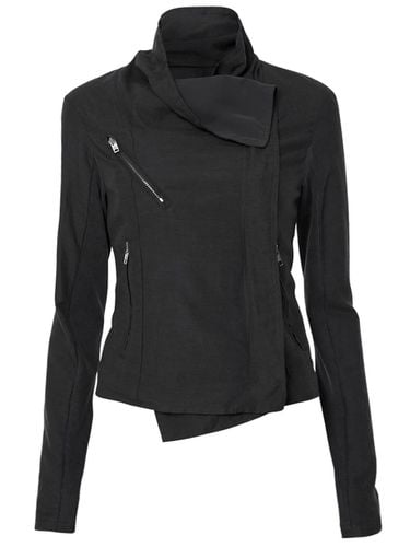 Asymmetrical Biker Jacket (FL - 047_Black) - FLARE UP - Modalova