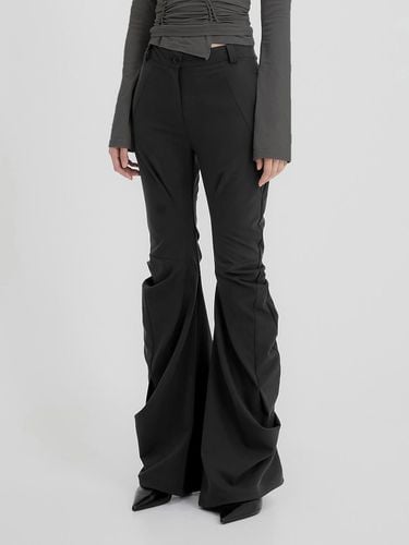 Asymmetrical Drape Pants (FL - 245_Black) - FLARE UP - Modalova