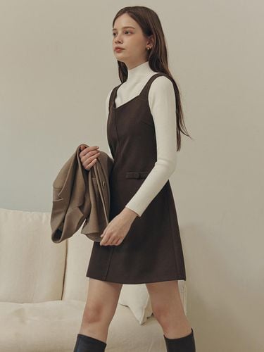 Heart Neckline Slim Waist Mini Dress [] - ZEROSTREET - Modalova