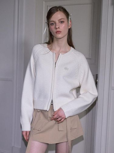 Two way Wool Knit Cardigan [Ivory] - Rosefrantz - Modalova