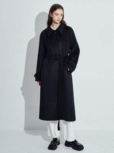 Classic Wool balmacaan Coat [Black] - Rosefrantz - Modalova