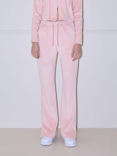 Velvet Boots Cut Pants [Pink] - Rosefrantz - Modalova