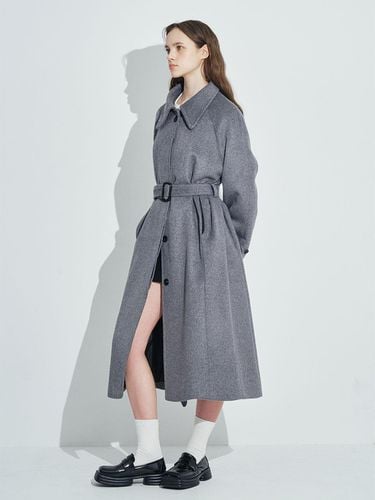 Classic Wool balmacaan Coat [Gray] - Rosefrantz - Modalova