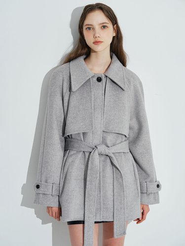 Wool Rich Half Coat [Gray] - Rosefrantz - Modalova