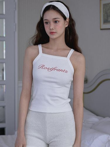 Rose Lettering Sleeveless [White] - Rosefrantz - Modalova