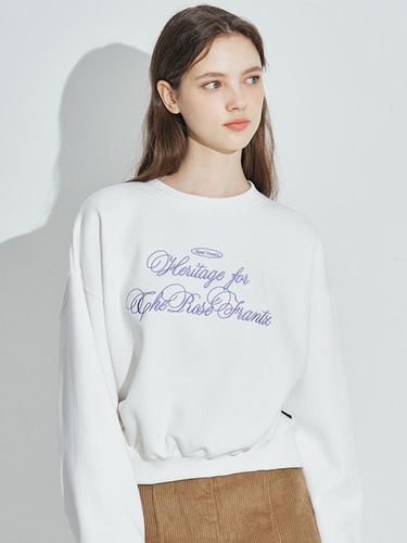 Romantic Embroidery Sweatshirt [Ivory] - Rosefrantz - Modalova