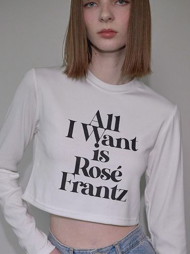 Lettering Long Sleeve [White] - Rosefrantz - Modalova