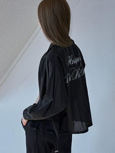 Heritage Sheer Zip up Jacket [Black] - Rosefrantz - Modalova