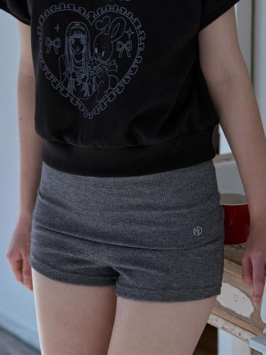 Double Micro Shorts [Gray] - Rosefrantz - Modalova