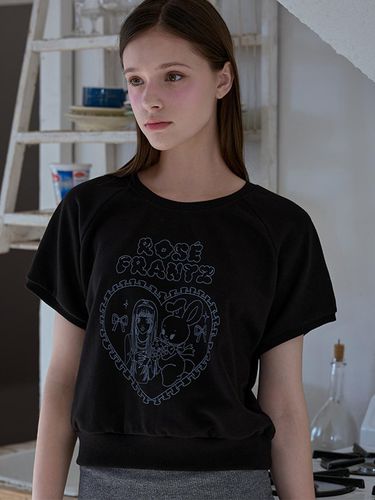 Barbie & Bunny T - shirt [Black] - Rosefrantz - Modalova