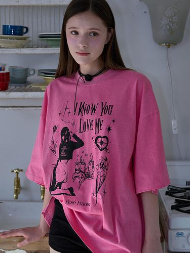 Twinkle Pigment Overfit T shirt [Pink] - Rosefrantz - Modalova