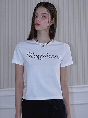 Rose Lettering T shirt [White] - Rosefrantz - Modalova