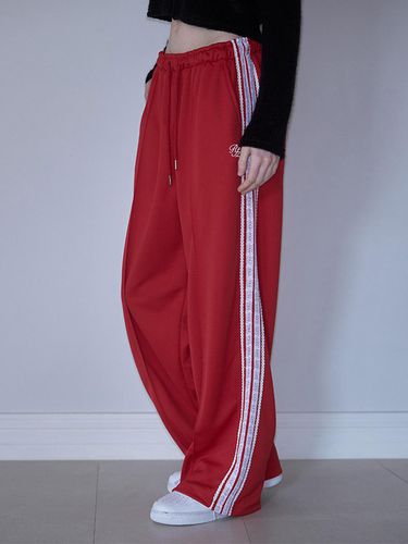 Lace Jersey Track Pants [Rose Red] - Rosefrantz - Modalova