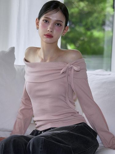 Tiffany Off shoulder Long Sleeve [Pink] - Rosefrantz - Modalova