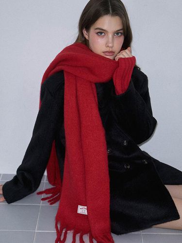 Wide Long scarf [Rose Red] - Rosefrantz - Modalova