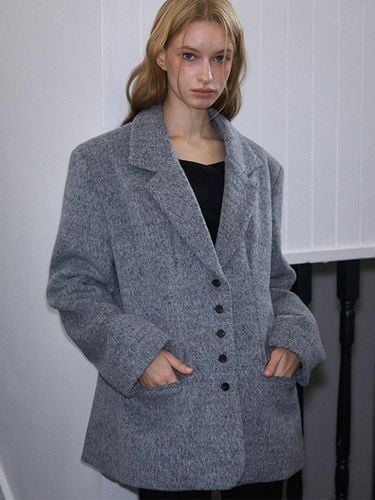 Wool Mix Half Jacket [Gray] - Rosefrantz - Modalova