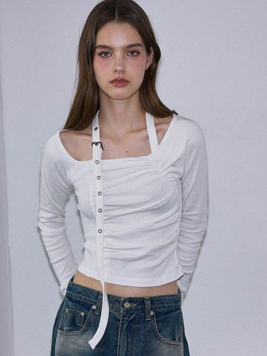 Eyelet Belt Long Sleeve [White] - Rosefrantz - Modalova