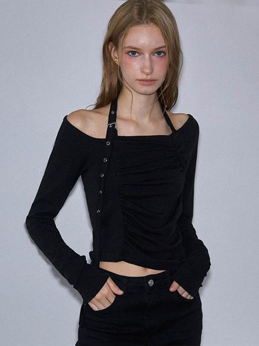 Eyelet Belt Long Sleeve [Black] - Rosefrantz - Modalova