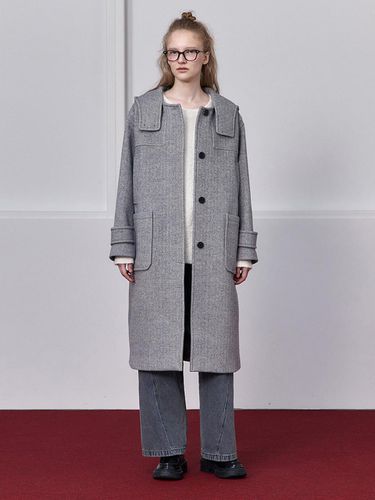 Herringbone hooded long coat JYCA72AE - Jucy Judy - Modalova