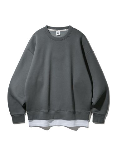 Alvin Clo Layered Oversized Fit Sweatshirt MAR884 (3 COLOR) - alvinclo - Modalova