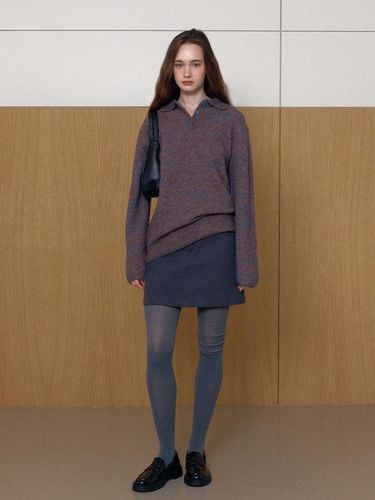 A, m, m long knit - brown mel - BRENDABRENDEN SEOUL - Modalova